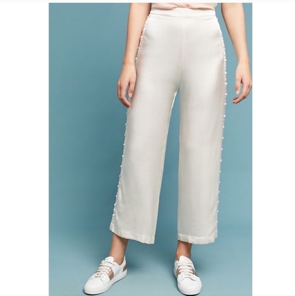 Anthropologie Capulet Sabrina Crop Wide Leg Pants. Size Large. New Without Tags. - Picture 1 of 10